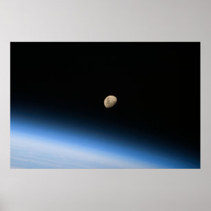 Halvmåne från omloppsbana Print Poster