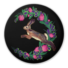 Halvmåne March Hare Keramisk Knopp