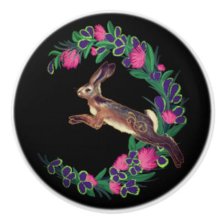 Halvmåne March Hare Keramisk Knopp