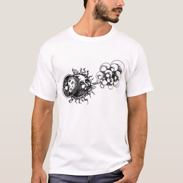 halvmåne, sol och vind t-shirt (Framsida)