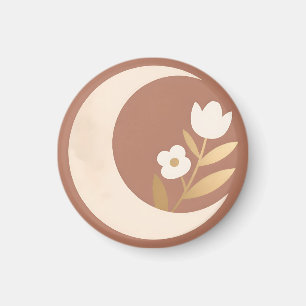 Halvmåne Tulpan Floral Minimalism Magnet