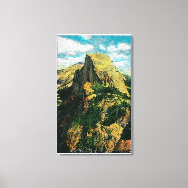 Halvmåns- och molnvila från Glacier Point Canvastryck (Framsida)