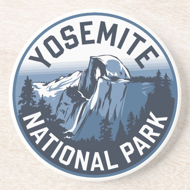 Halvmåns Yosemite Round Emblem Underlägg (Framsidan)