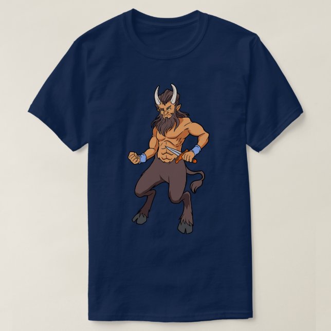 Halvmanshälften av geten Satyr T Shirt (Design framsida)