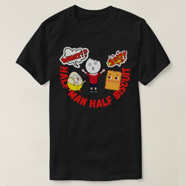 Halvmanshälften Biscuit T Shirt (Design framsida)