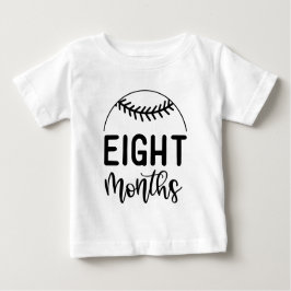 Halvmånsmilstolpe i Baseball Baby - åtta månader T Shirt