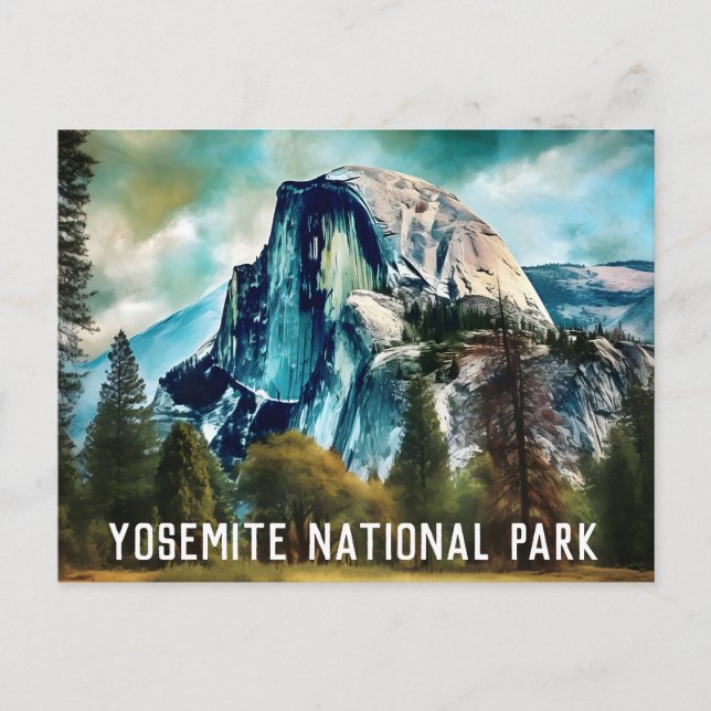 Halvmånsvisitkort för Yosemite nationalpark Vykort (Framsida)