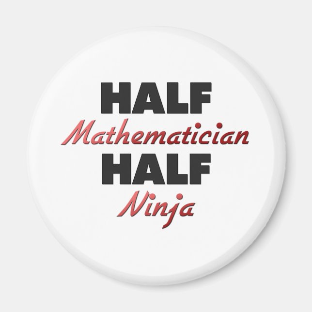 Halvmatematiker halv Ninja Magnet (Framsidan)