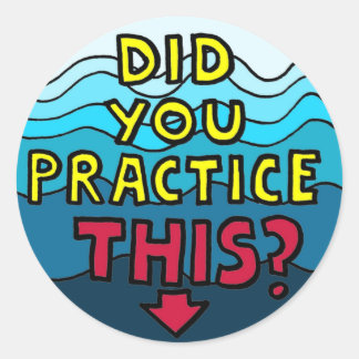 Halvmotiv för musiklärare runt klistermärke