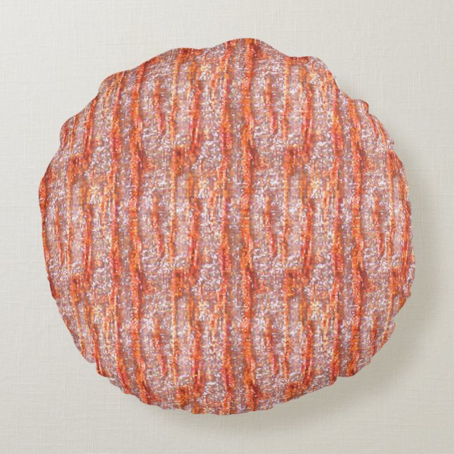 Halvpixelbaserad svamp eller någon träd bark stil rund kudde (Baksidan)