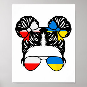 Halvpolsk Halvukrainskt Flickbarn Polen Barns Kult Poster