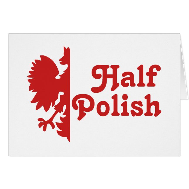 Halvpolska Hälsningskort (Framsidan Horizontal)