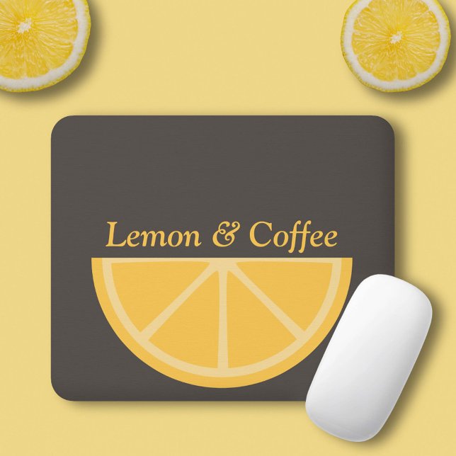 Halvsegment av citron musmatta (Lemon Half-Slice Mouse Pad)