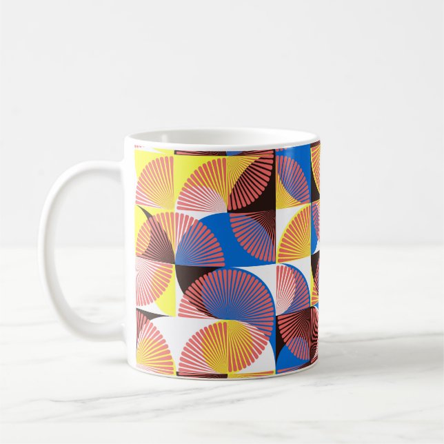 Halvsekelskretsar, rand, vintage kaffemugg (Vänster)