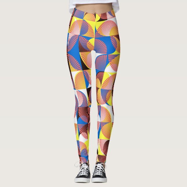 Halvsekelskretsar, rand, vintage leggings (Framsida)