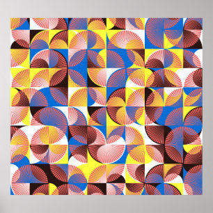 Halvsekelskretsar, rand, vintage poster