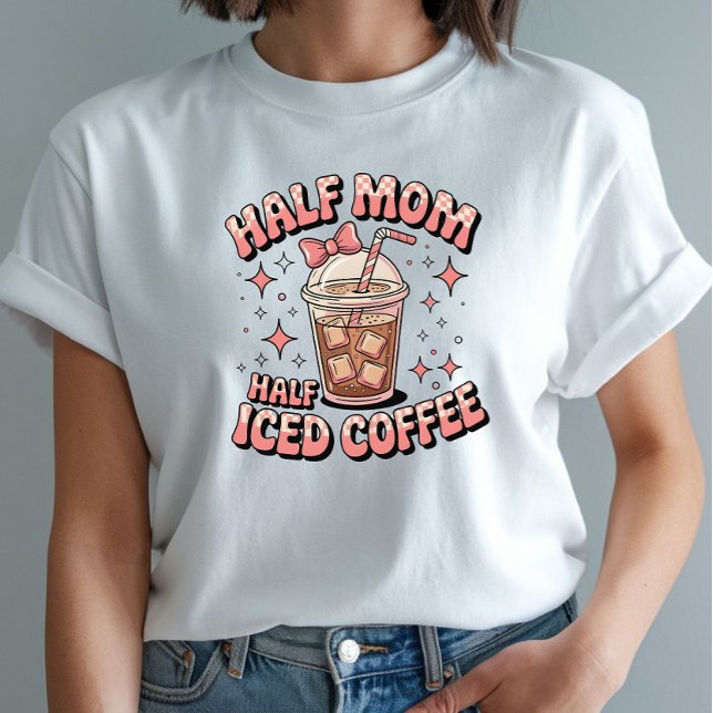 Halvsidigt kaffe i Mamma - roligt format T Shirt (Skapare uppladdad)