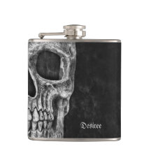 Halvskullhuvud, gotisk Coola, svart och vit bläckf