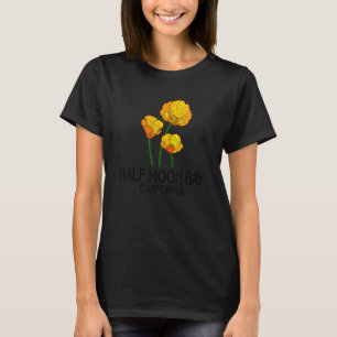 Halvstatskassan i Måne Bay California CA Poppy Flo T Shirt