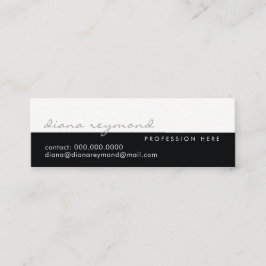 halvsvart halvvit modern elegant med professionell mini visitkort