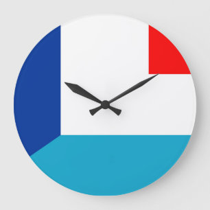 Halvsymbol för frankrike luxembourg flagga land stor klocka