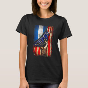 Halvt amerikansk halvt nicaraguansk flagghand nica t shirt