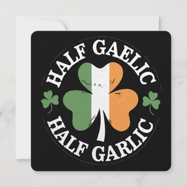 Halvt Gaeliska Halvt Garlic Irländska Italienska S Inbjudningar (Framsida)