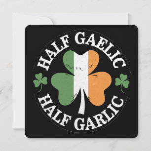 Halvt Gaeliska Halvt Garlic Irländska Italienska S Inbjudningar