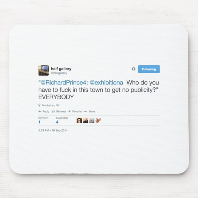 Halvt galleri Mousepad Musmatta (Framsidan)