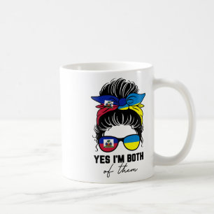 Halvt haitisk halvt ukrainsk flicka Haiti Ukraina Kaffemugg