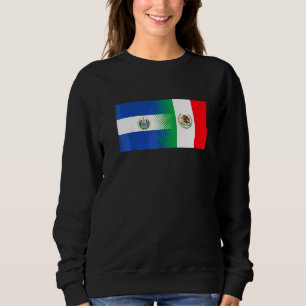Halvt mexikansk halvt salvadoransk flagga Mexiko E T Shirt