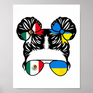 Halvt mexikansk halvt ukrainsk flicka Mexiko Kids Poster