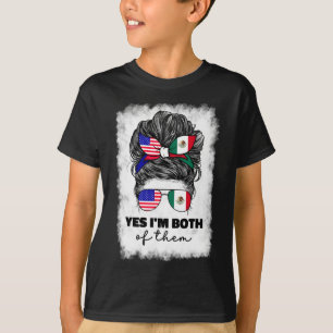 Halvt mexikansk och amerikansk Mexiko Amerika Usa  T Shirt