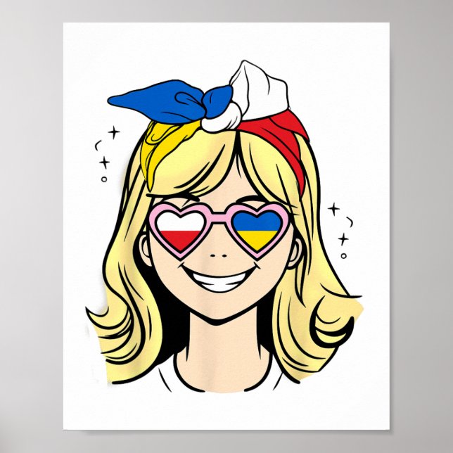 Halvt polsk halvt ukrainsk liten flicka poster (Framsidan)