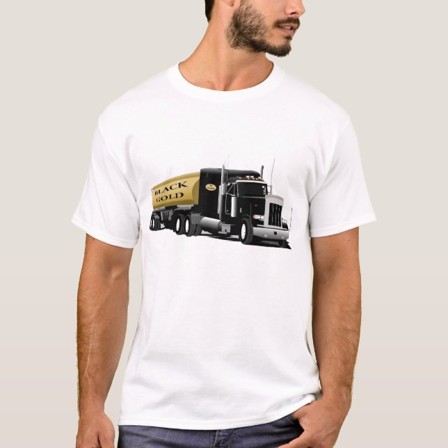 Halvt svart guld tee shirt (Framsida)