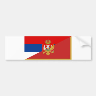 halvt symbol för serbia montenegro flaggaland bildekal