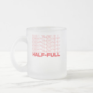 Halvt Tomt eller Halvt Fullt Optimist Pessimist Frostad Glasmugg