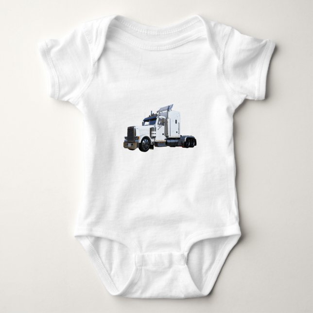 Halvt traktorsläp för vit tee shirt (Framsida)