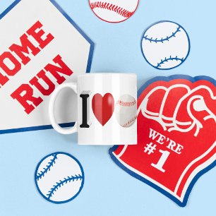 Halvtext för Baseball Fläkt Kaffe Mugg