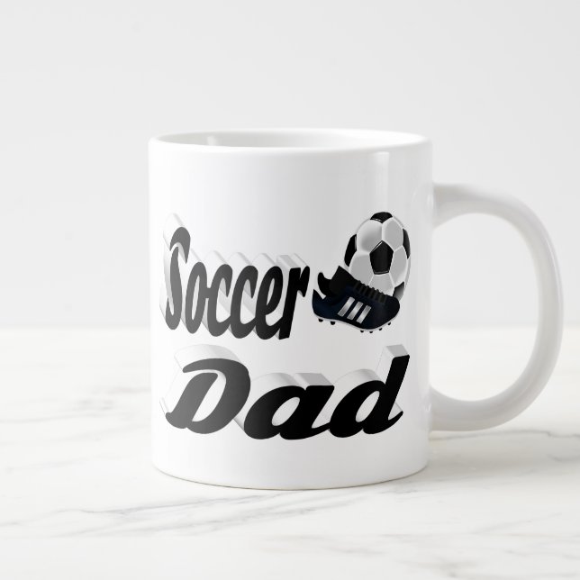 Halvtext för fotboll Pappa Giant Coffee Mugg Jumbo Mugg (Höger)