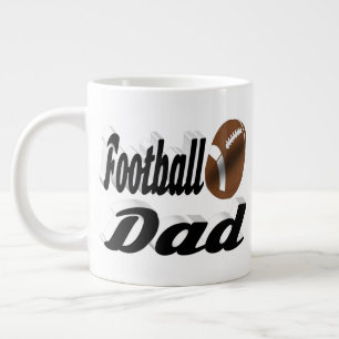 Halvtext för fotboll Pappa Giant Coffee Mugg Jumbo Mugg