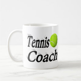 Halvtext för tennis Coach Kaffemugg