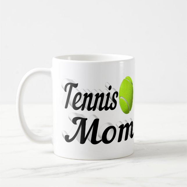 Halvtext för tennis Mamma Coffee Mugg (Vänster)