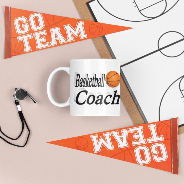 Halvtext i basketboll Kaffe Mugg (Skapare uppladdad)
