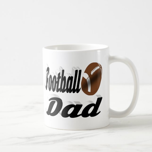 Halvtext i fotboll Pappa Kaffe Mugg (Höger)