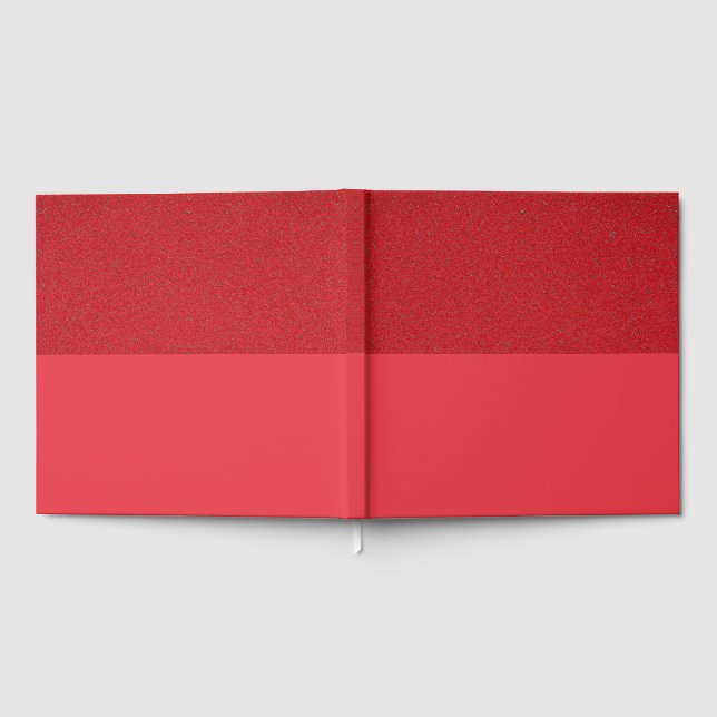 Halvtexturerad röd gästbok – djärv och elegant (Full)