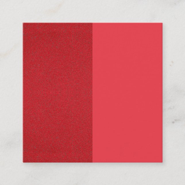 Halvtexturerat Tomato Red-Affärskort - Anpassa Fyrkantigt Visitkort (Framsida)