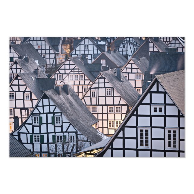 Halvtidsboenden i Freudenberg, Tyskland Fototryck (Framsidan)