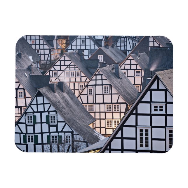 Halvtidsboenden i Freudenberg, Tyskland Magnet (Horisontell)