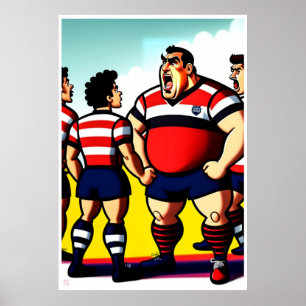 Halvtidssamtal - stort Rugby-Poster Poster
